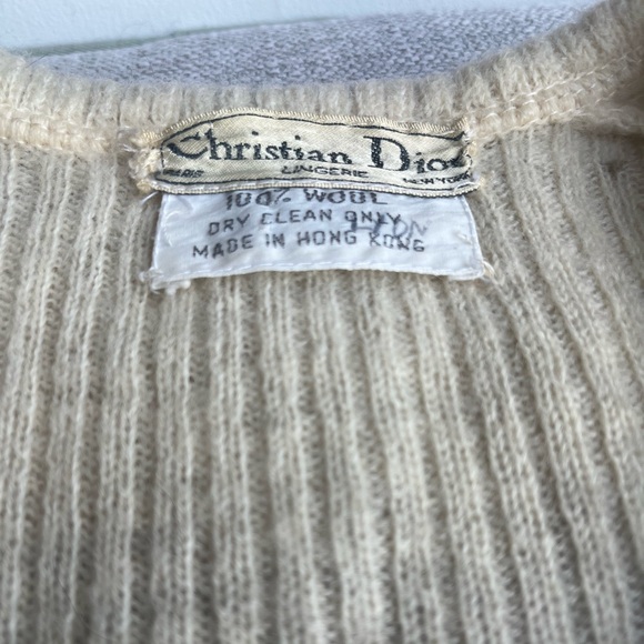 Vintage Dior 100% Wool Cardigan - Picture 2 of 5
